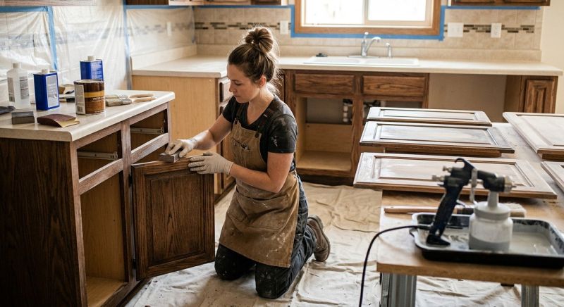 Cabinets Refinishing project example